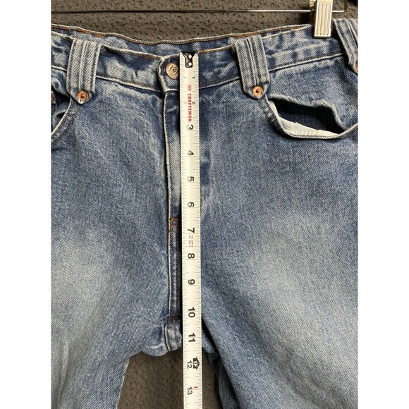 LEI Vintage Y2K Flare Leg Jeans Size 9 Mid Rise Wide Bottom 30x31 Bareback USA - Picture 13 of 16
